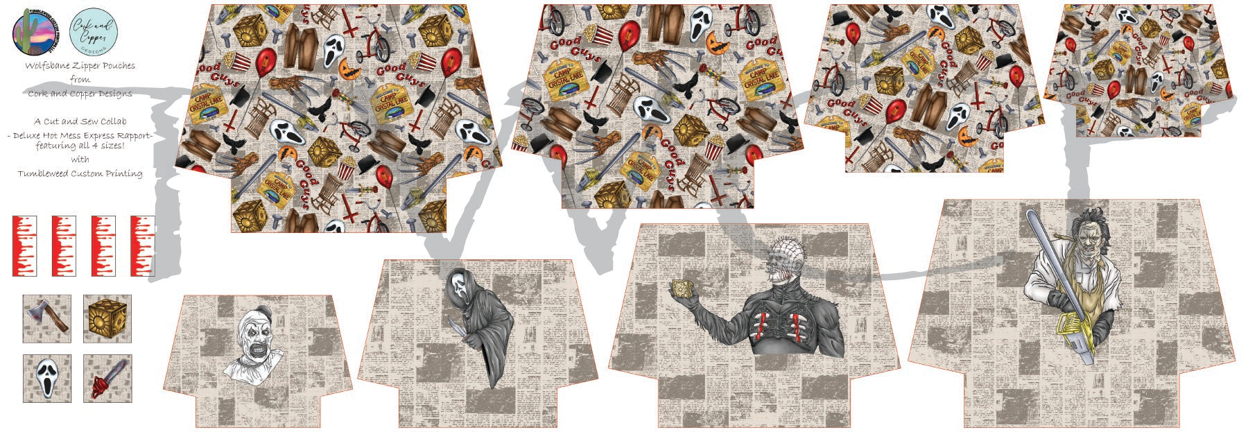 Cork & Copper Designs - The Wolfsbane Zipper Pouch - Horror Collection 1 Deluxe