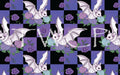 Cauldron & Quill - Albino Bat Blurple Checkers