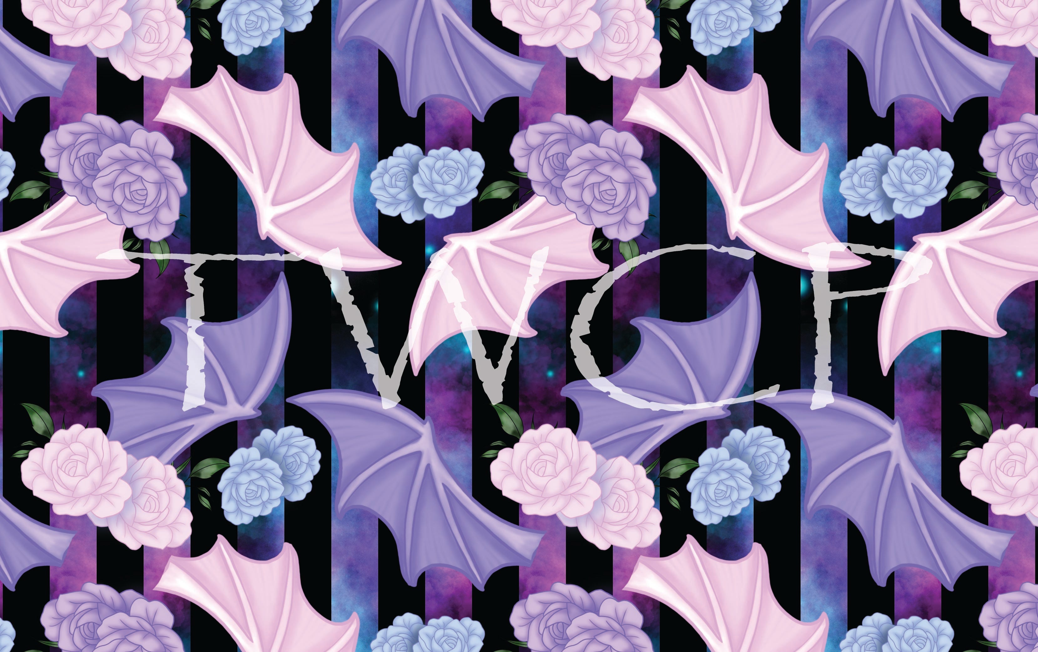 Cauldron & Quill - Bat Ghost Coordinate Stripes