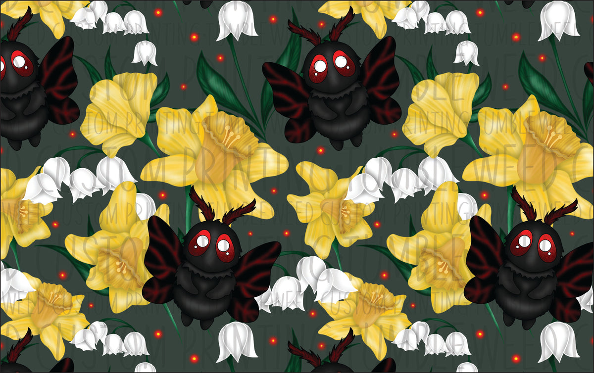 Cauldron & Quill - Floral Mothman Grey Green