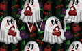 Cauldron & Quill - Patreon Exclusive January 2025 - Ouija Ghostie Red Floral Green Stripe