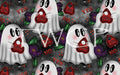 Cauldron & Quill - Patreon Exclusive January 2025 - Ouija Ghostie Red Floral Grey