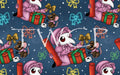 Cauldron & Quill - Plague Holidays Gift Wrapping Blue