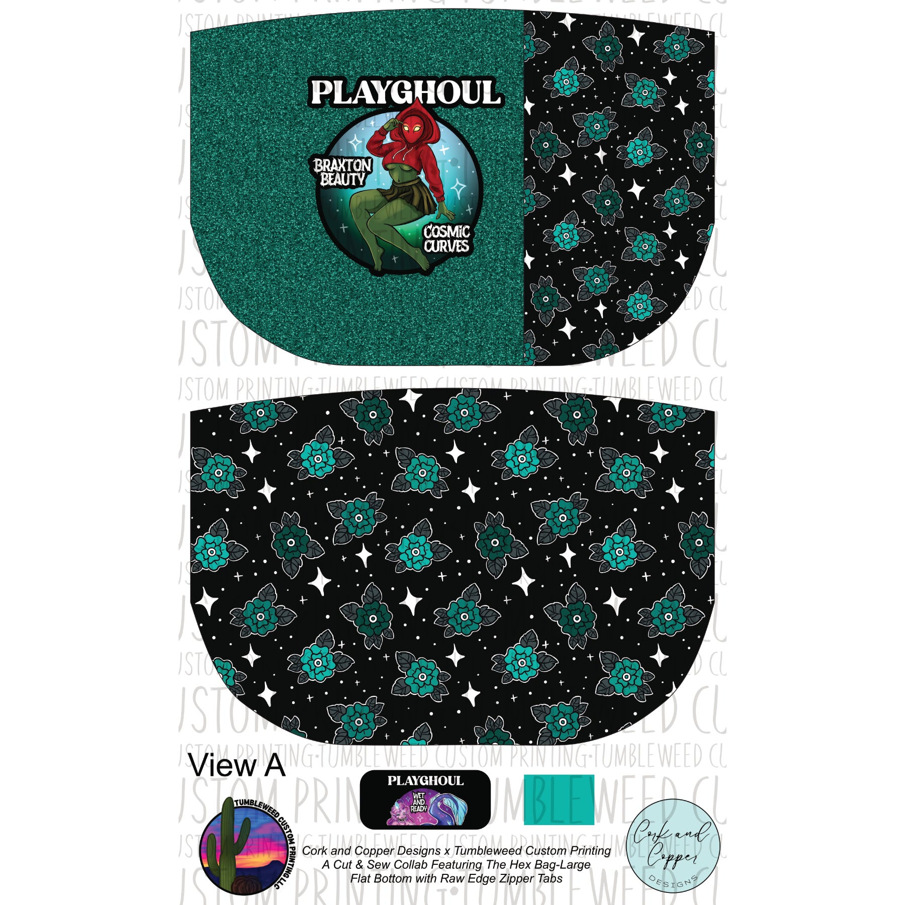 Cork & Copper Designs - The Hex Bag - Playghoul Alien