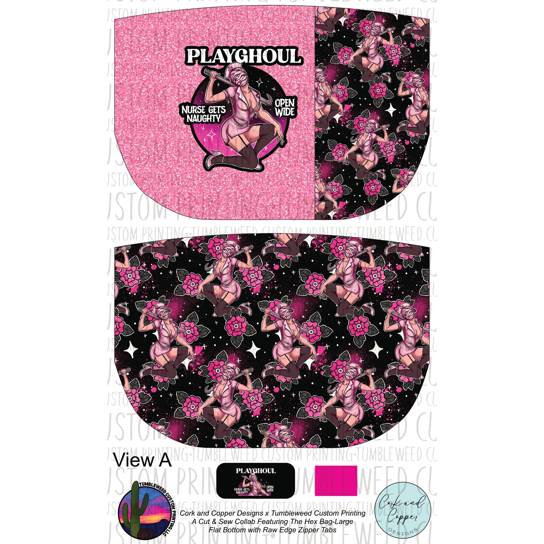 Cork & Copper Designs - The Hex Bag - Playghoul Contorted Nurse