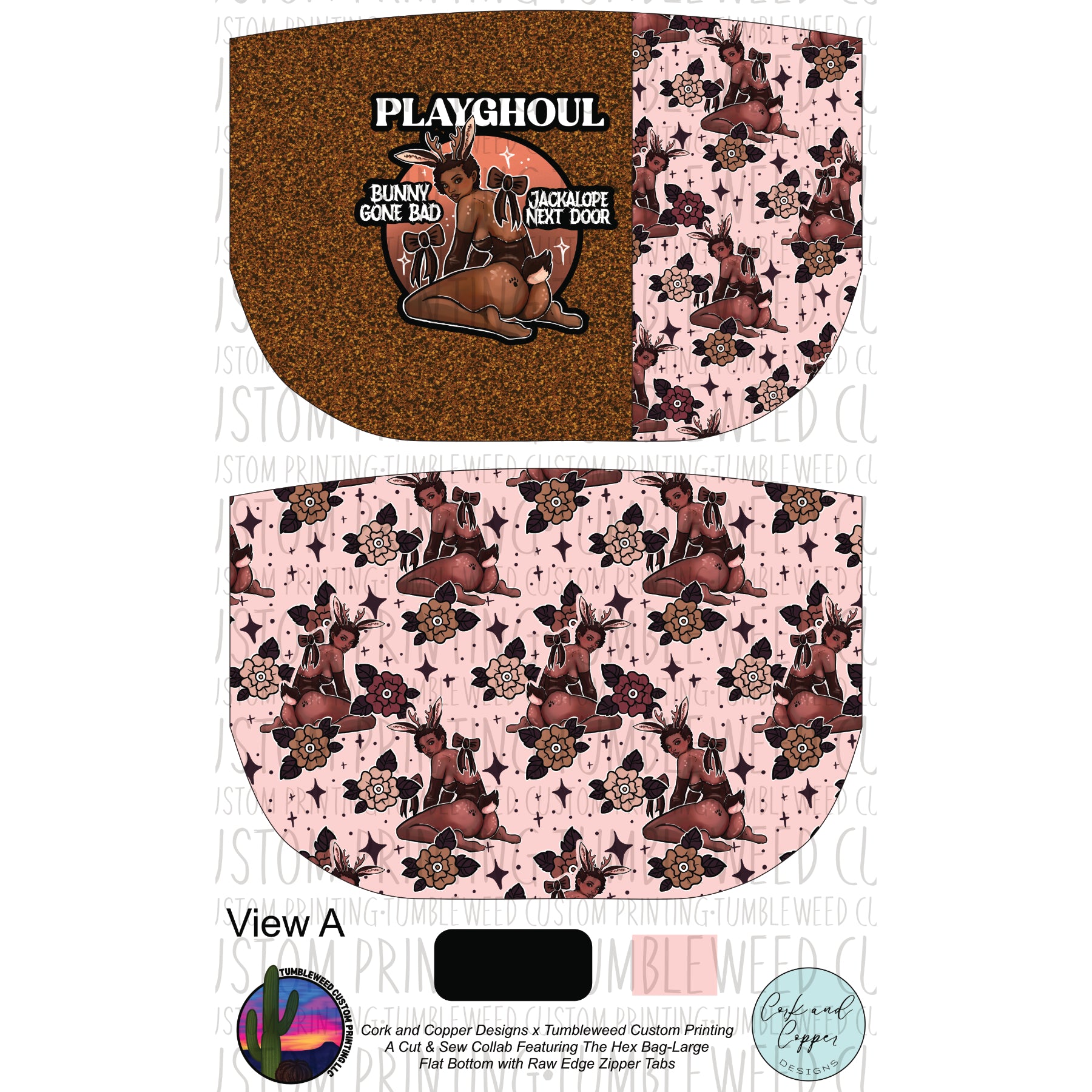 Cork & Copper Designs - The Hex Bag - Playghoul Jackalope