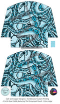 Cork & Copper Designs - The Pennyroyal Pouch - Blue Tentacles