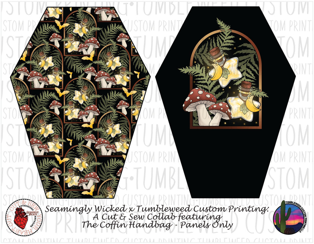 Seamingly Wicked - Coffin Handbag - Whimsy Grove Forest 2