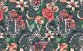 Whimsy Pixie Designs - Framed Floral Gardens Dusty Blue