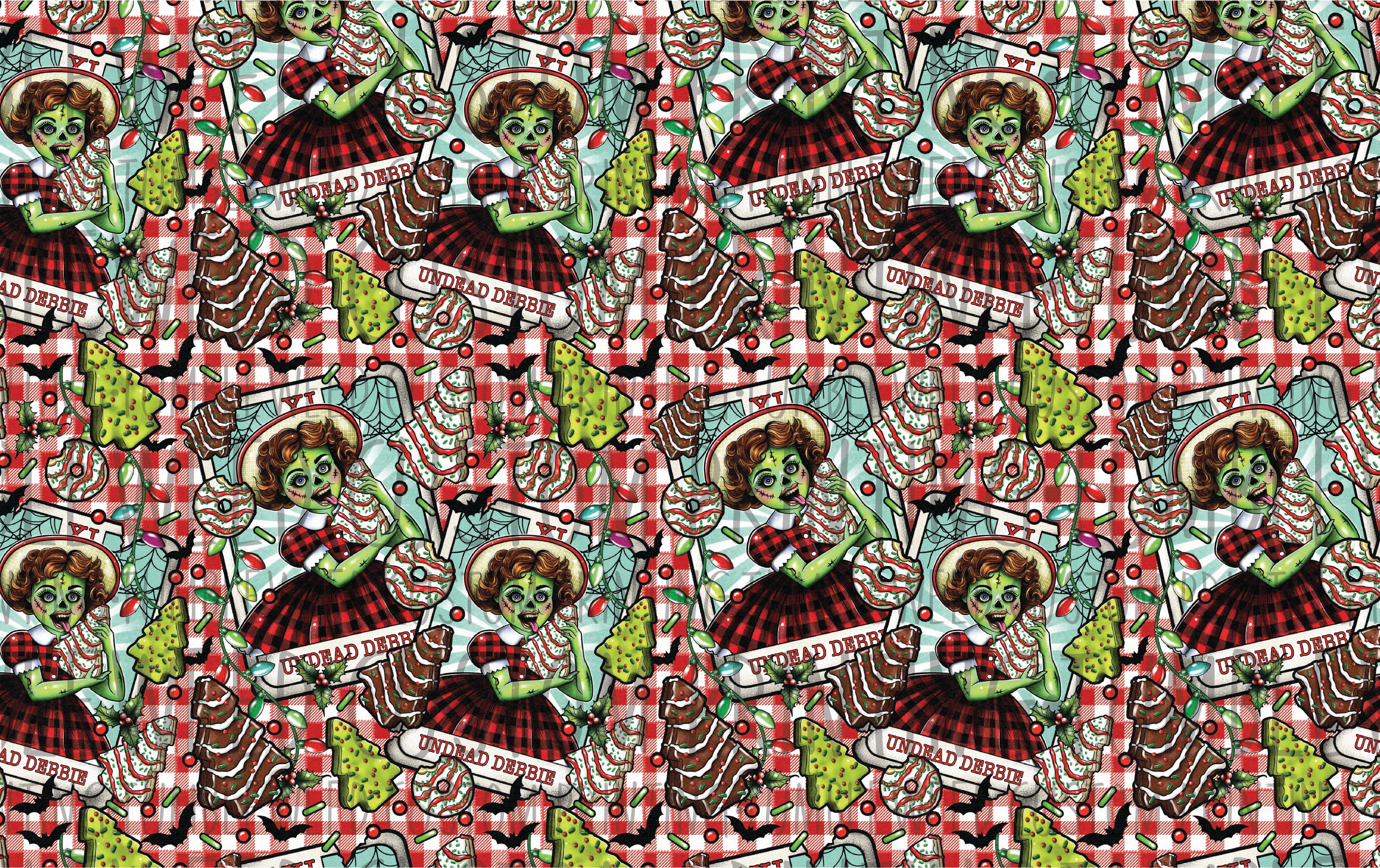 Gravitee Designs - Creepy Xmas Tarot - Undead Debbie Red