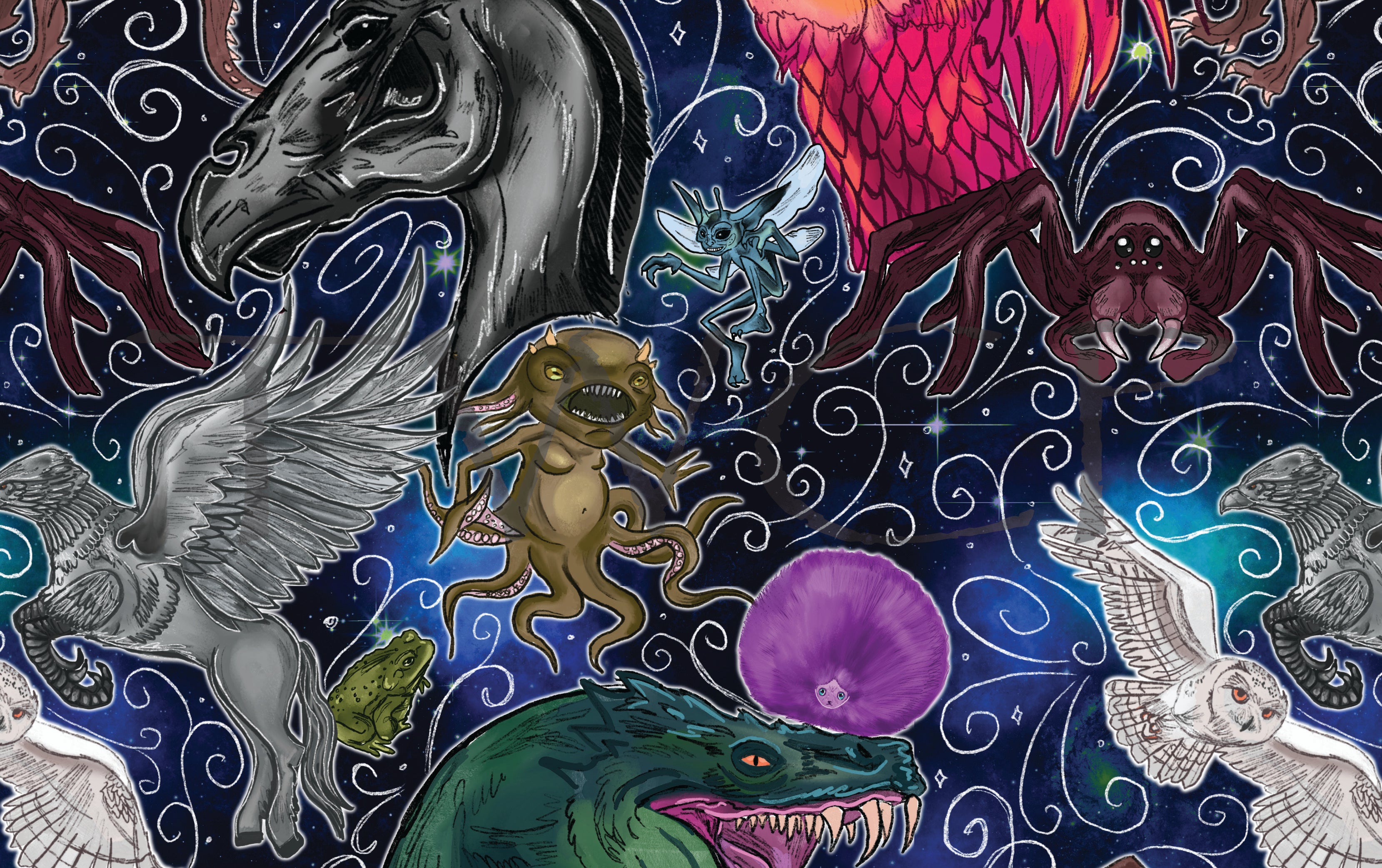 Inspired Design Illustrations - HP Magical Creatures