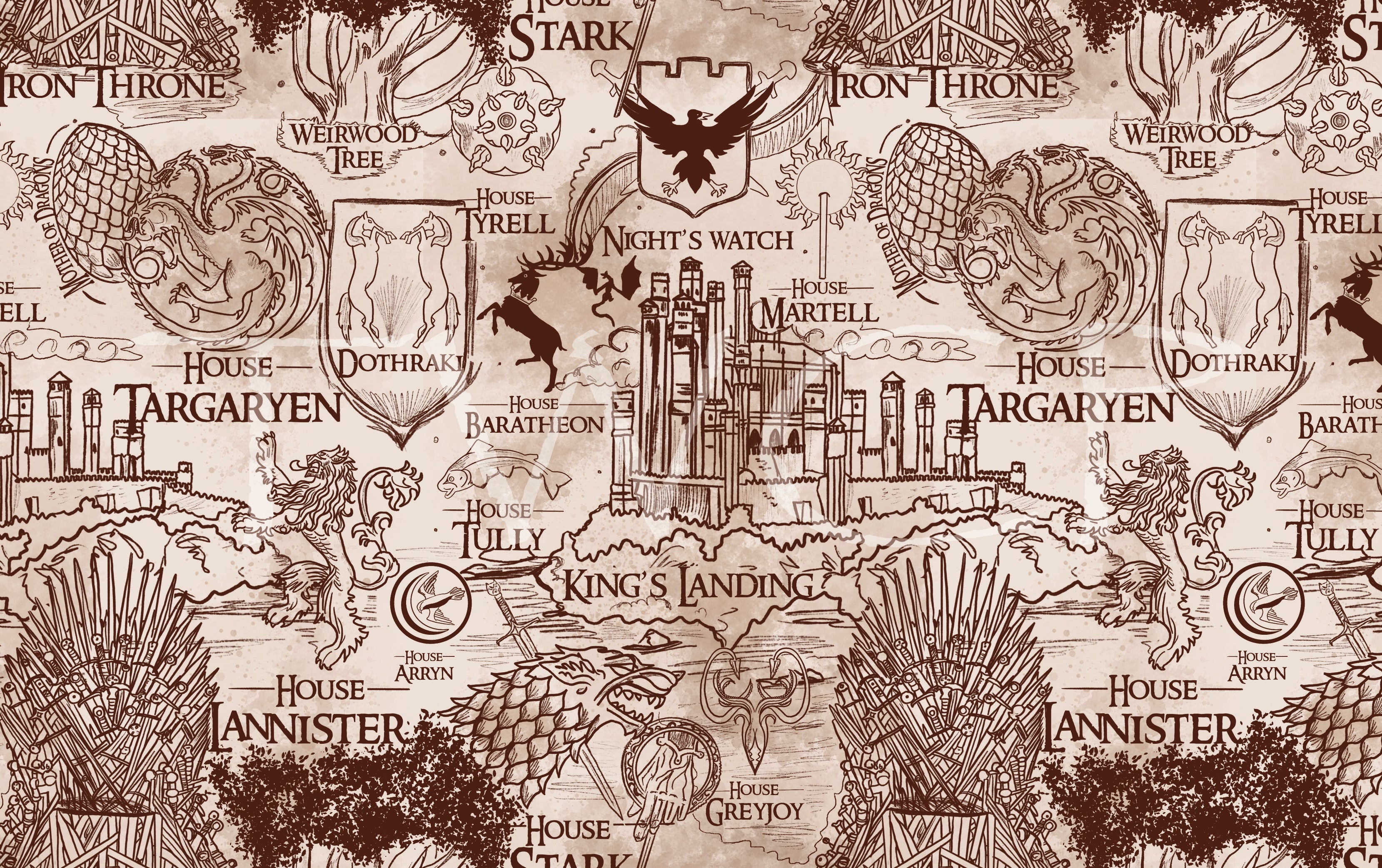 Inspired Design Illustrations - Map of Houses