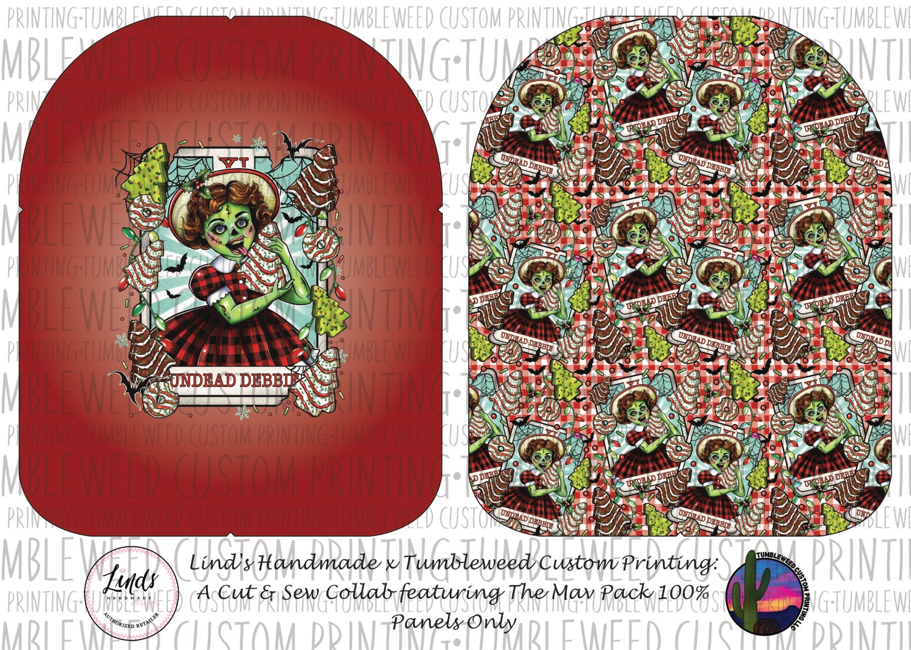 Lind's Handmade - Mav Pack 100% - Undead Debbie Red