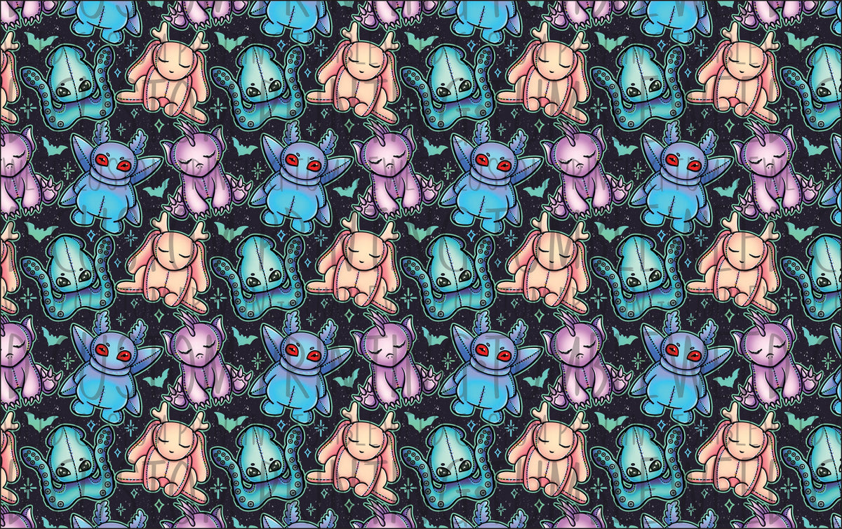 Malevolent Prints - Cryptid Plushie Mashup V3