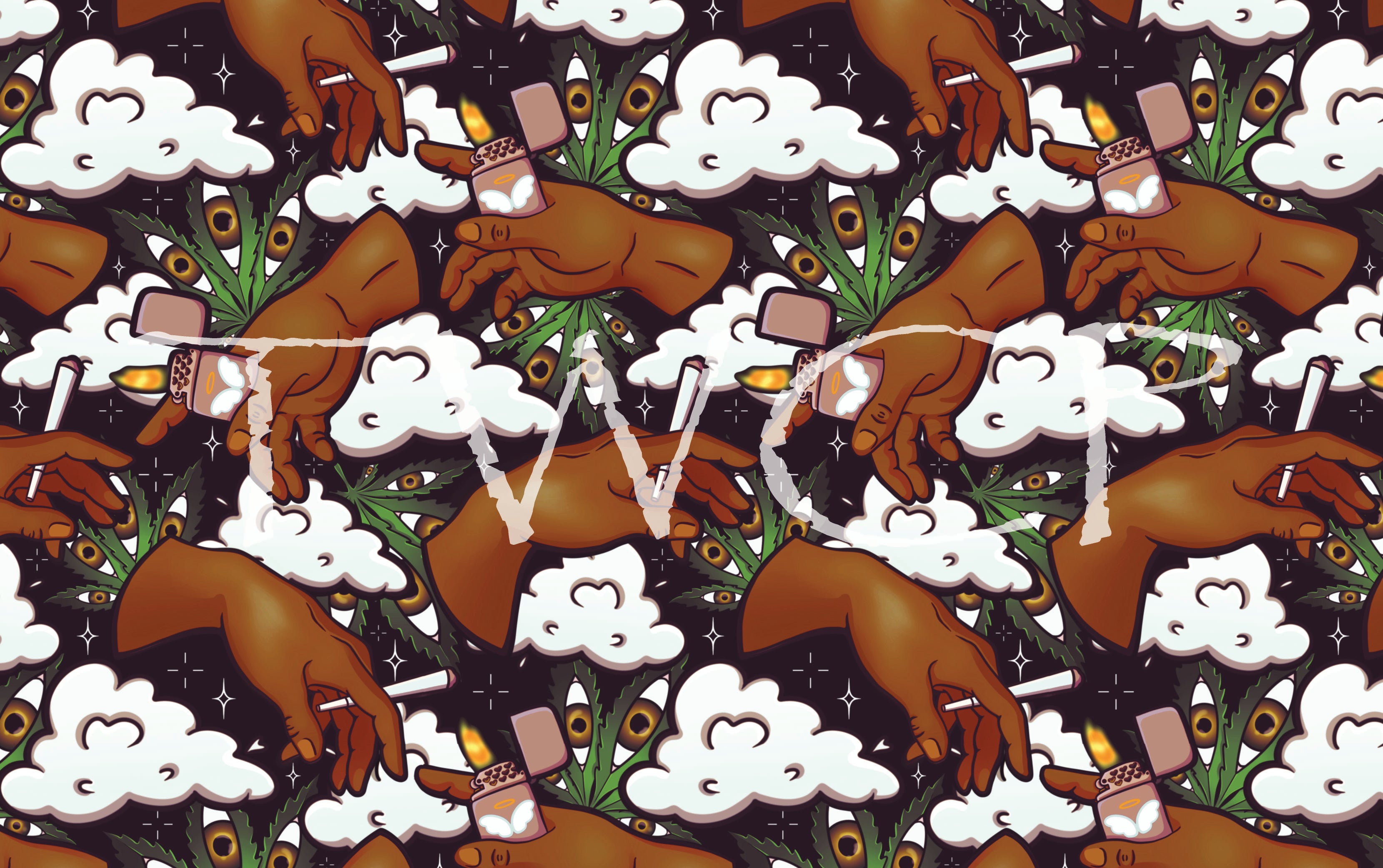 Malevolent Prints - PuffPuffPass Dark Black