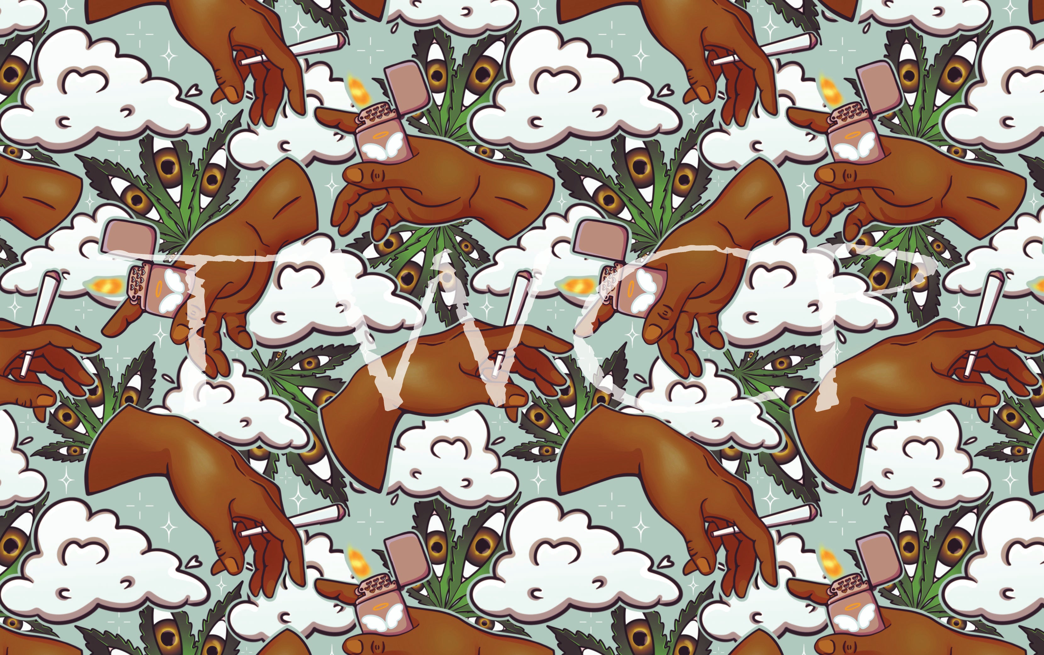 Malevolent Prints - PuffPuffPass Dark Green