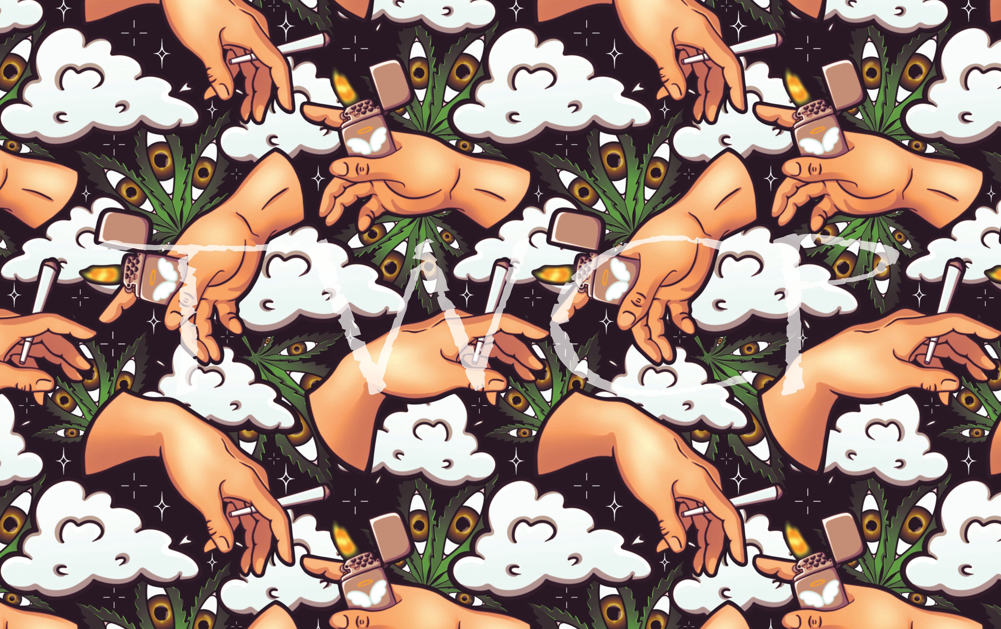 Malevolent Prints - PuffPuffPass Light Black
