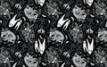 Milkteef Designs - Spooky Cryptids Monochrome