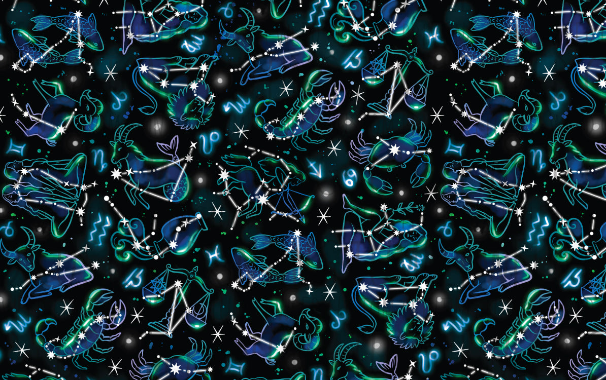 Milkteef Designs - Star Signs Green