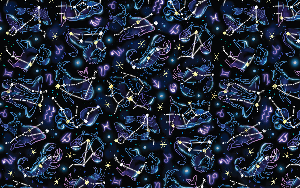 Milkteef Designs - Star Signs Purple