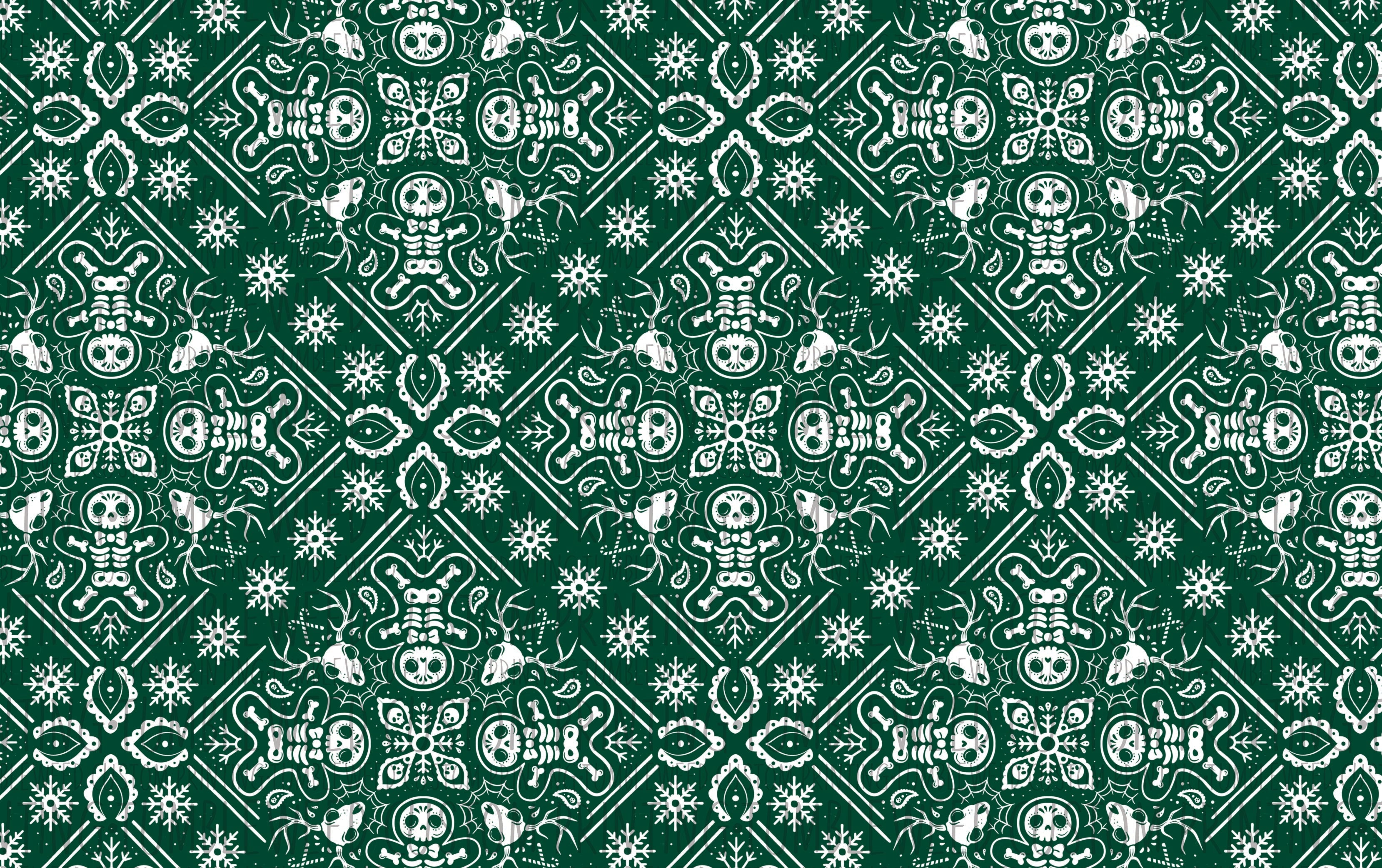 Milkteef Designs - Xmas-dana Green