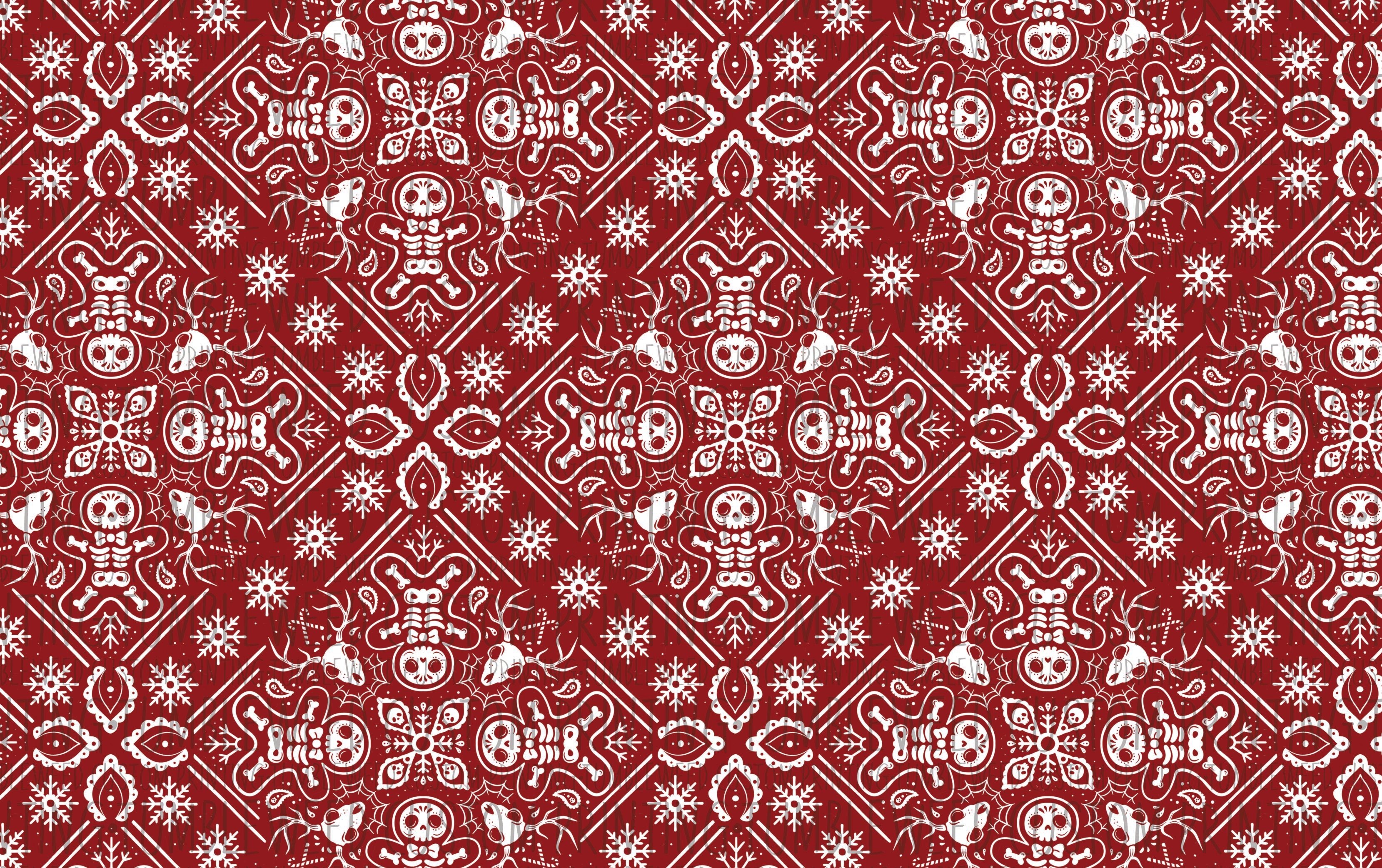 Milkteef Designs - Xmas-dana Red