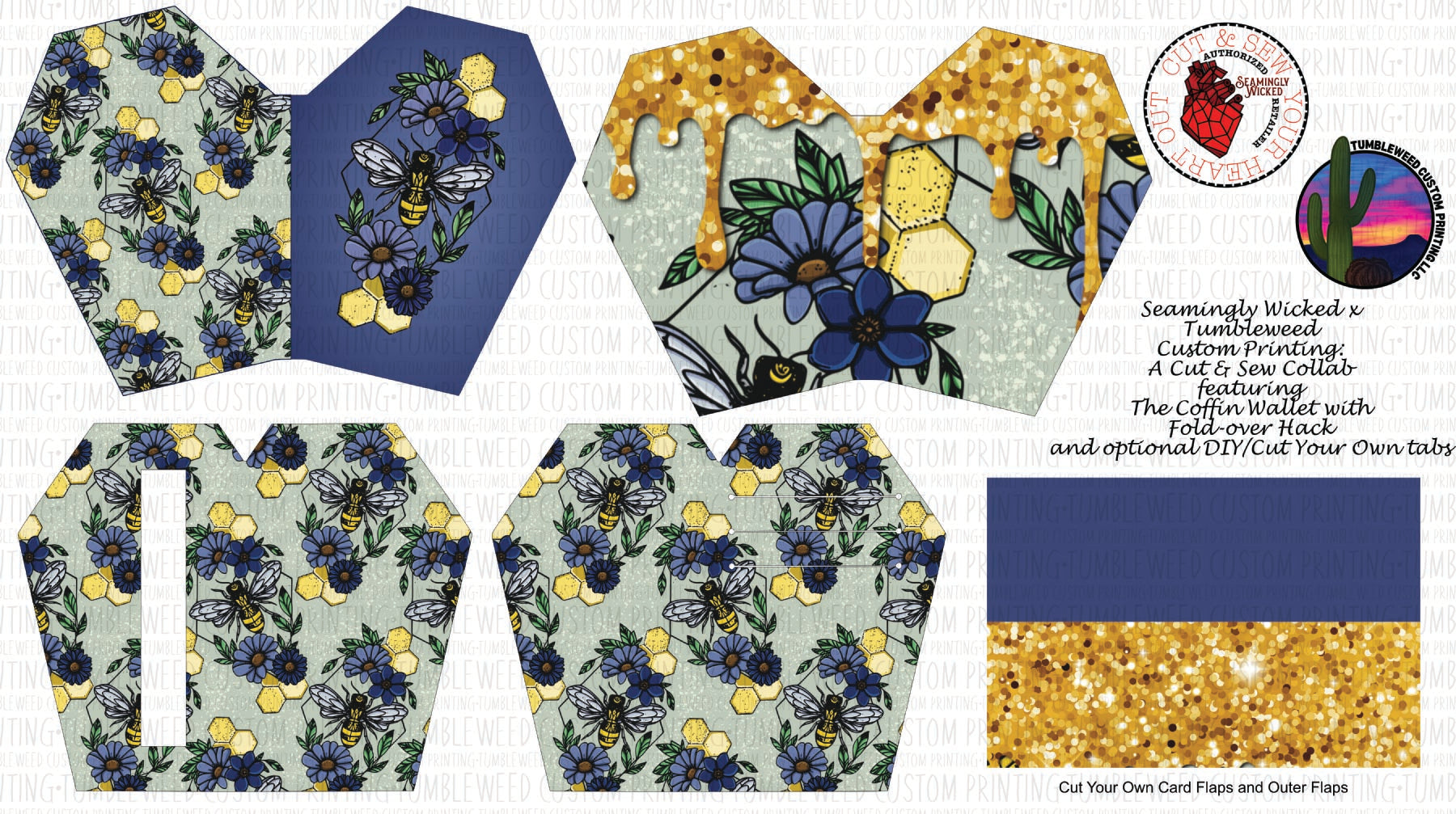 Seamingly Wicked - Claudia Bifold Wallet - Floral 2