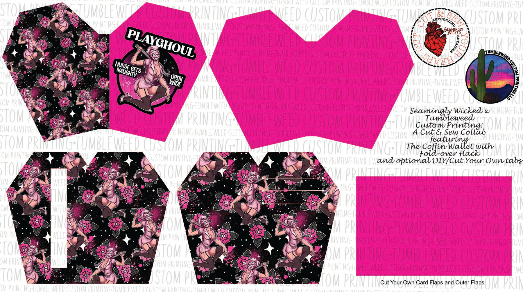 Seamingly Wicked - Claudia Bifold Wallet - Playghoul Contorted Nurse