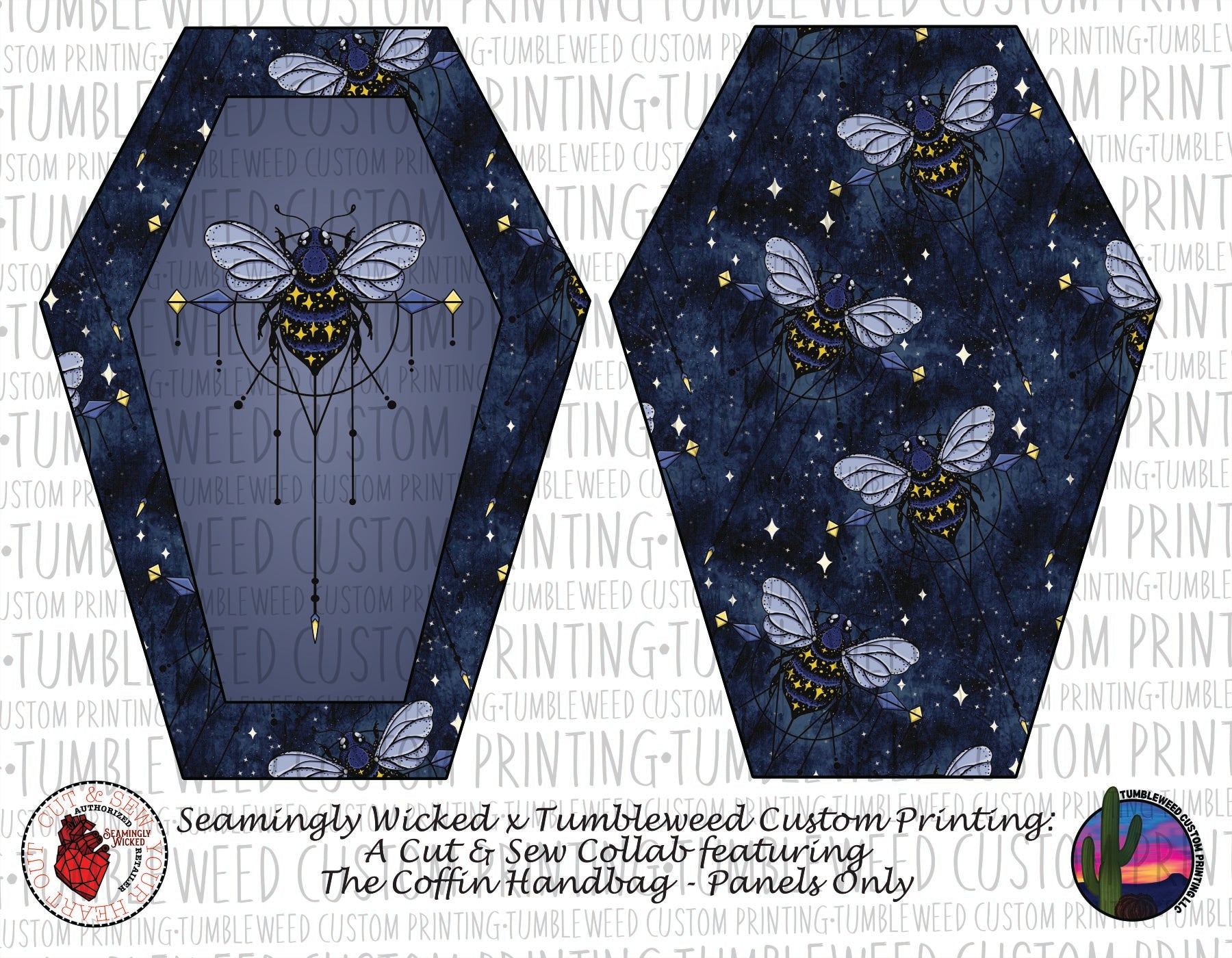 Seamingly Wicked - Coffin Handbag - Floral 1