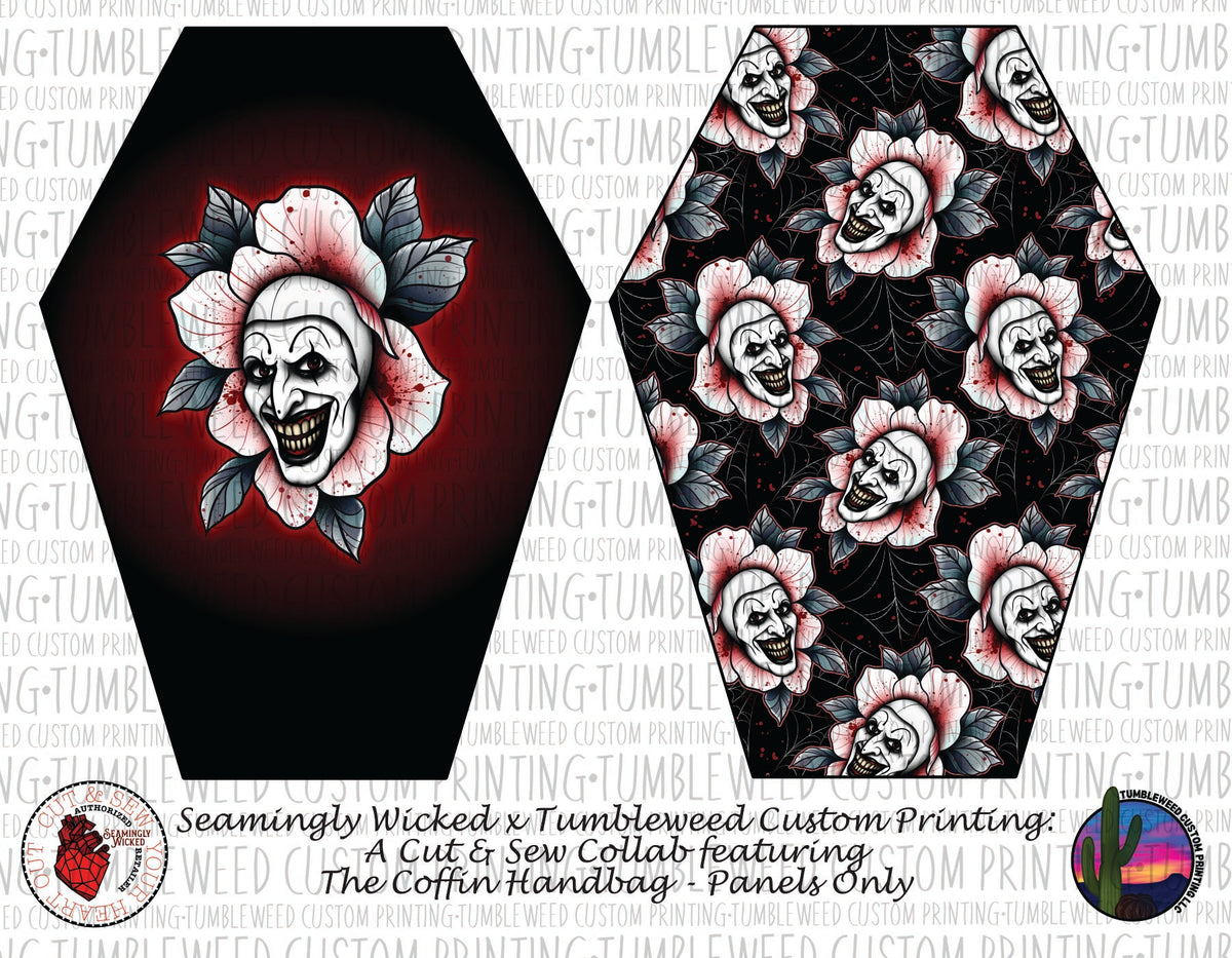 Seamingly Wicked - Coffin Handbag Panels 100% - Horror 8