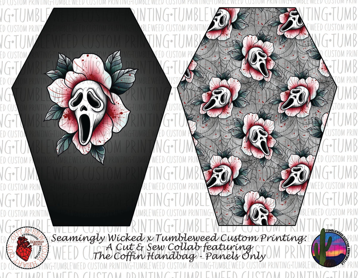 Seamingly Wicked - Coffin Handbag Panels 100% - Horror 9