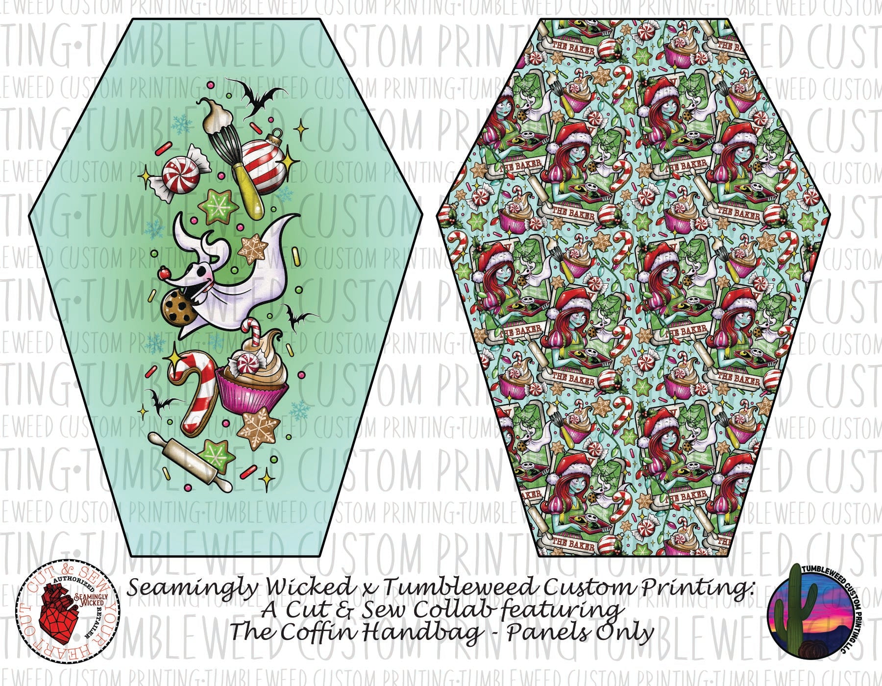 Seamingly Wicked - Coffin Handbag Panels 100% - The Baker