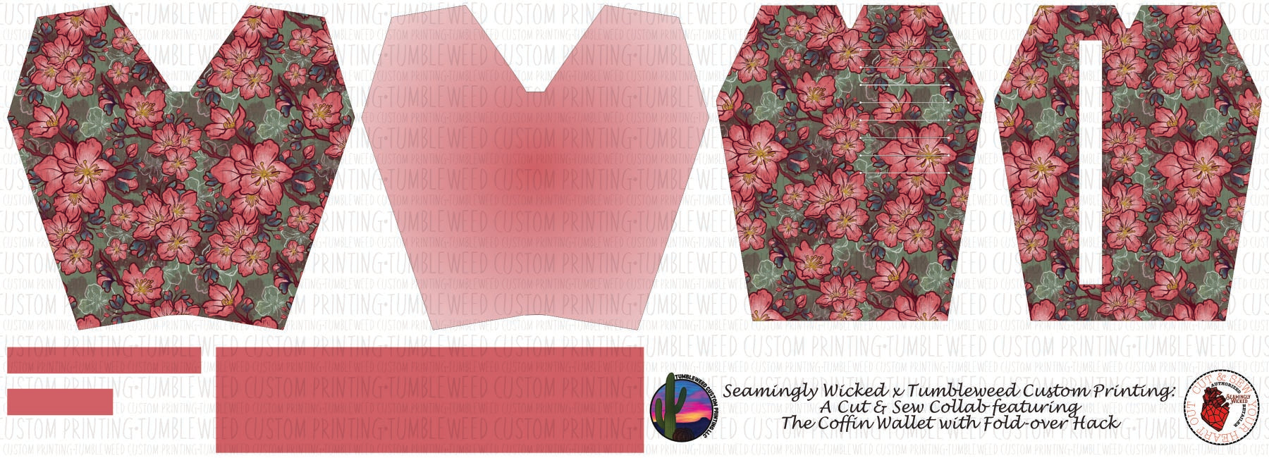 Seamingly Wicked - Coffin Wallet - AK Floral 2