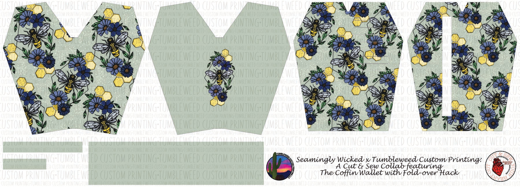 Seamingly Wicked - Coffin Wallet - Floral 1