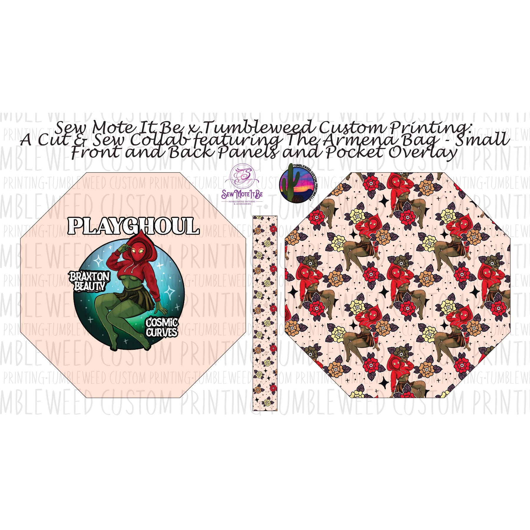 Sew Mote It Be - Armena Octagon Bag - Playghoul Alien