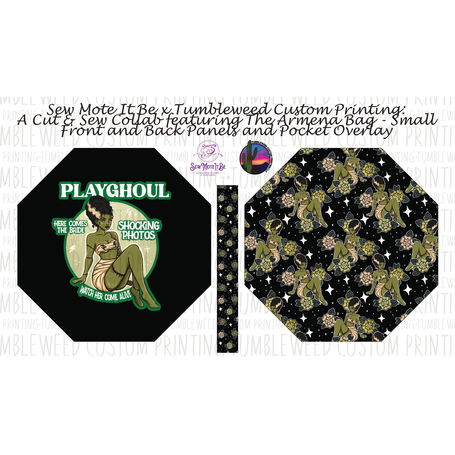 Sew Mote It Be - Armena Octagon Bag - Playghoul Bride Dark