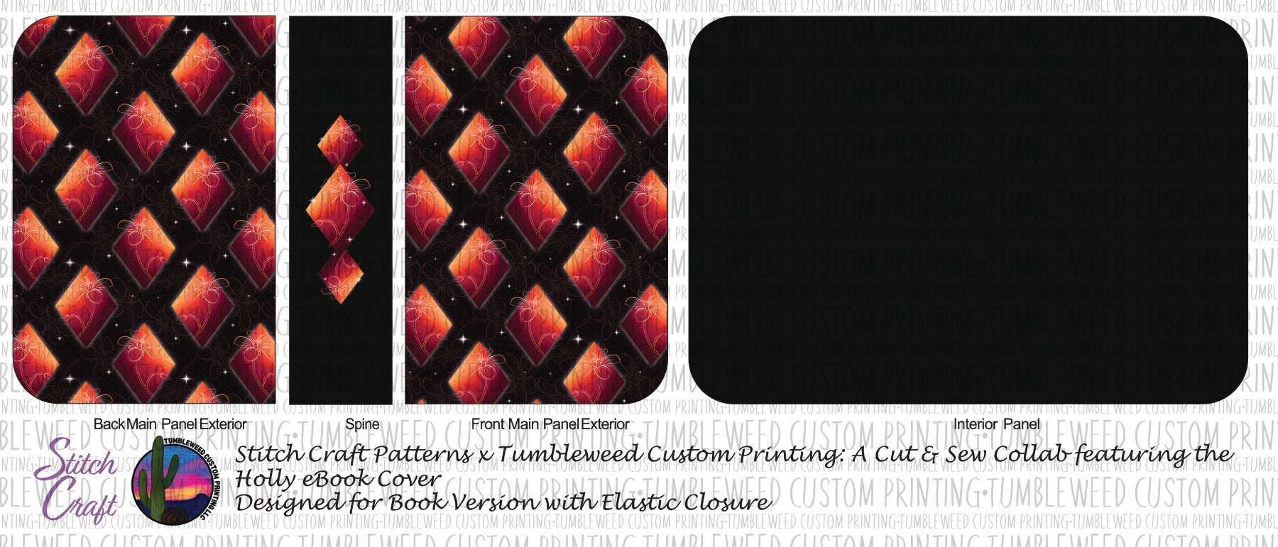 Stitch Craft Patterns - Holly eBook Cover - ALily Floral 1 (Book Cover Version)