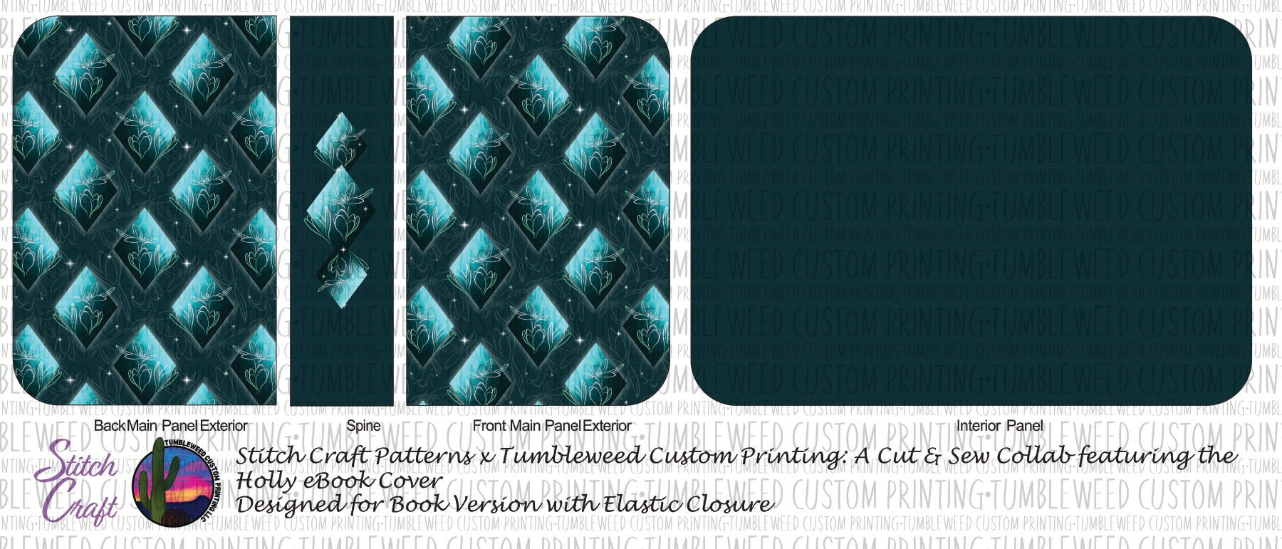 Stitch Craft Patterns - Holly eBook Cover - ALily Floral 2 (Book Cover Version)