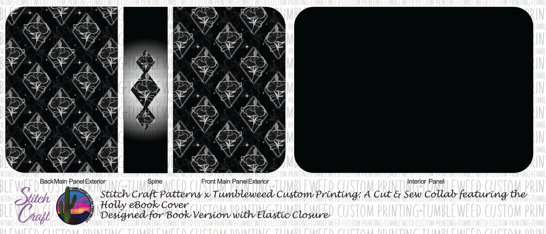 Stitch Craft Patterns - Holly eBook Cover - ALily Floral 3 (Book Cover Version)