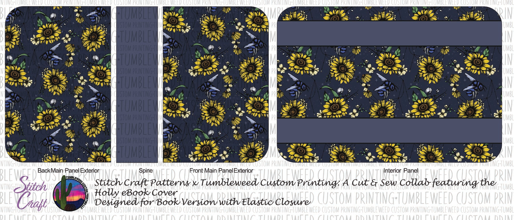 Stitch Craft Patterns - Holly eBook Cover - Floral 2 (Book Cover Version)