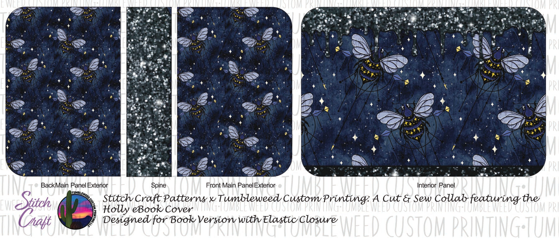 Stitch Craft Patterns - Holly eBook Cover - Floral 3 (Book Cover Version)