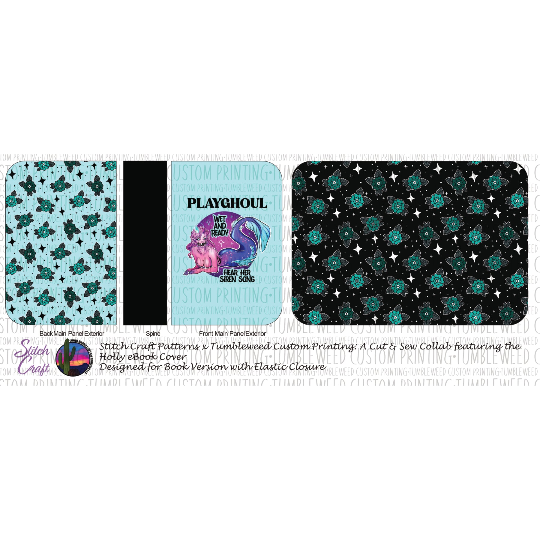 Stitch Craft Patterns - Holly eBook Cover - Playghoul Mermaid (Book Cover Version)