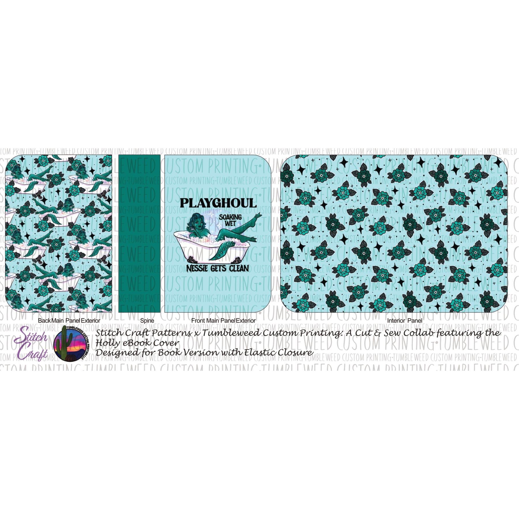 Stitch Craft Patterns - Holly eBook Cover - Playghoul Nessie V2 (Book Cover Version)
