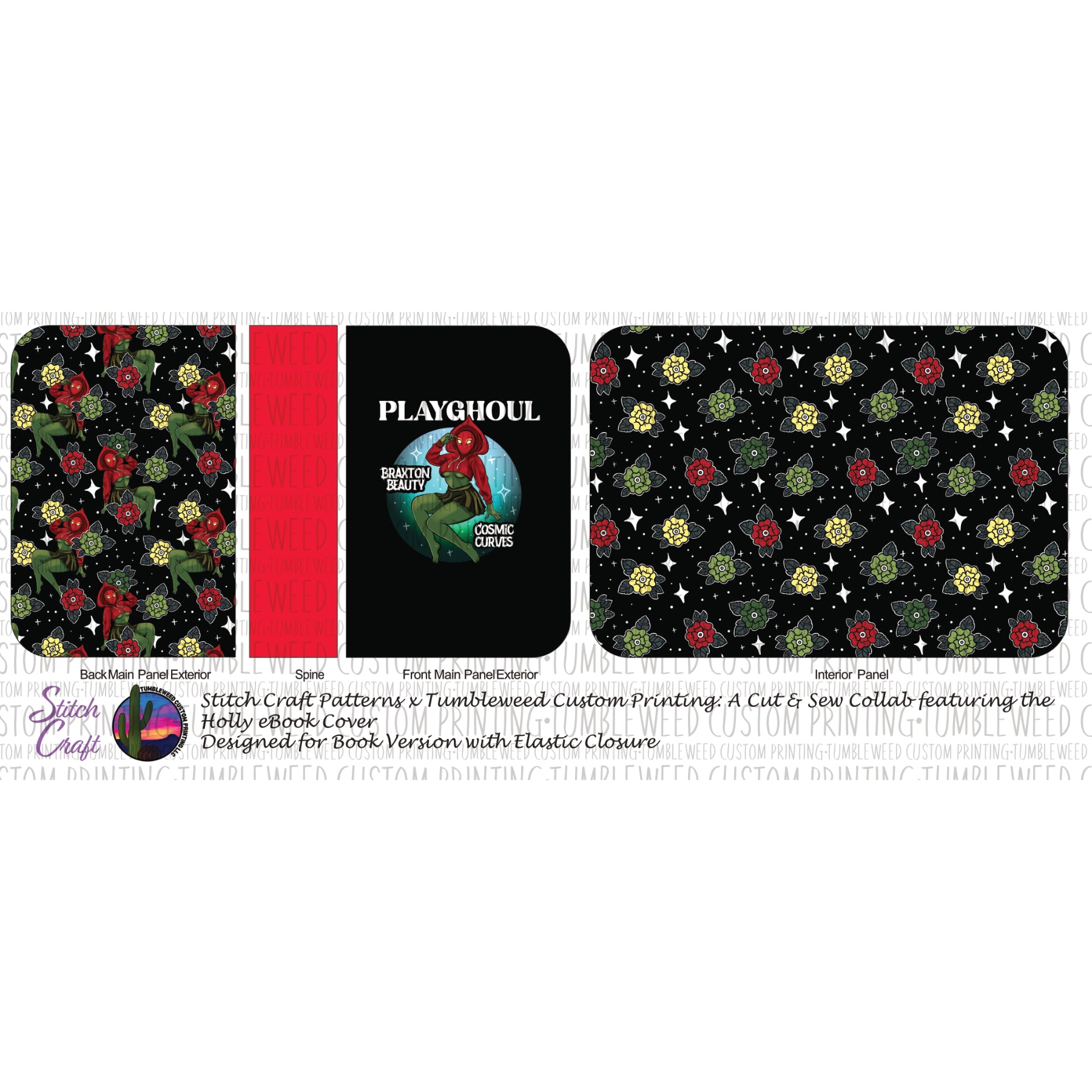 Stitch Craft Patterns - Holly eBook Cover - Playghoul Alien V2 (Book Cover Version)