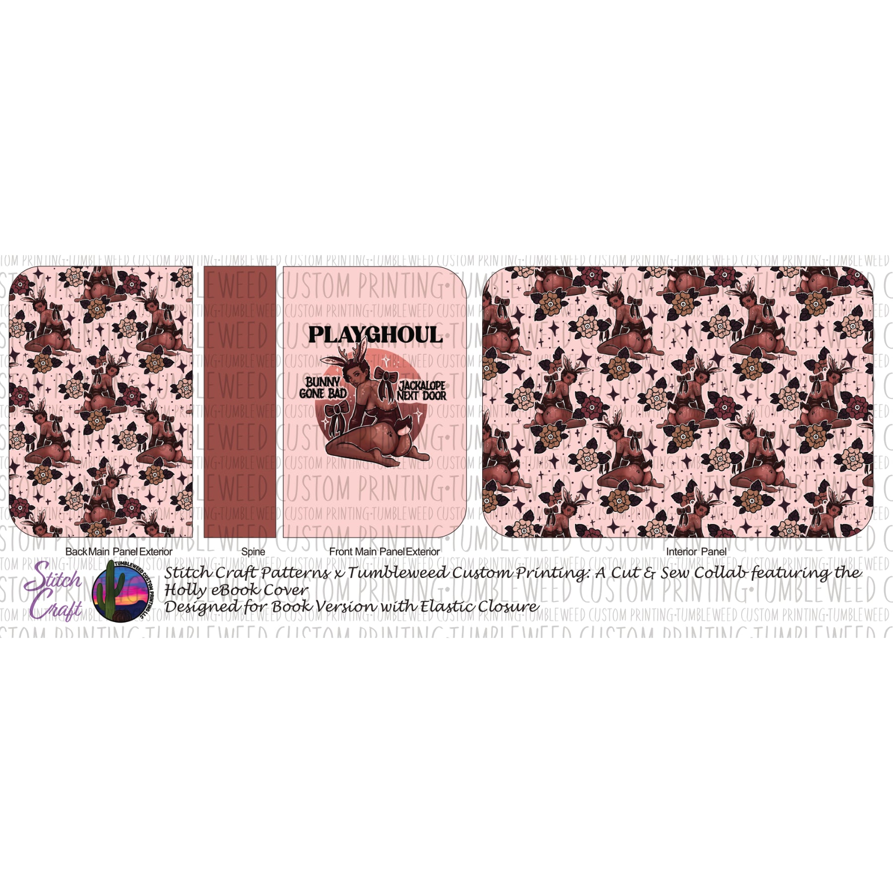 Stitch Craft Patterns - Holly eBook Cover - Playghoul Jackalope (Book Cover Version)
