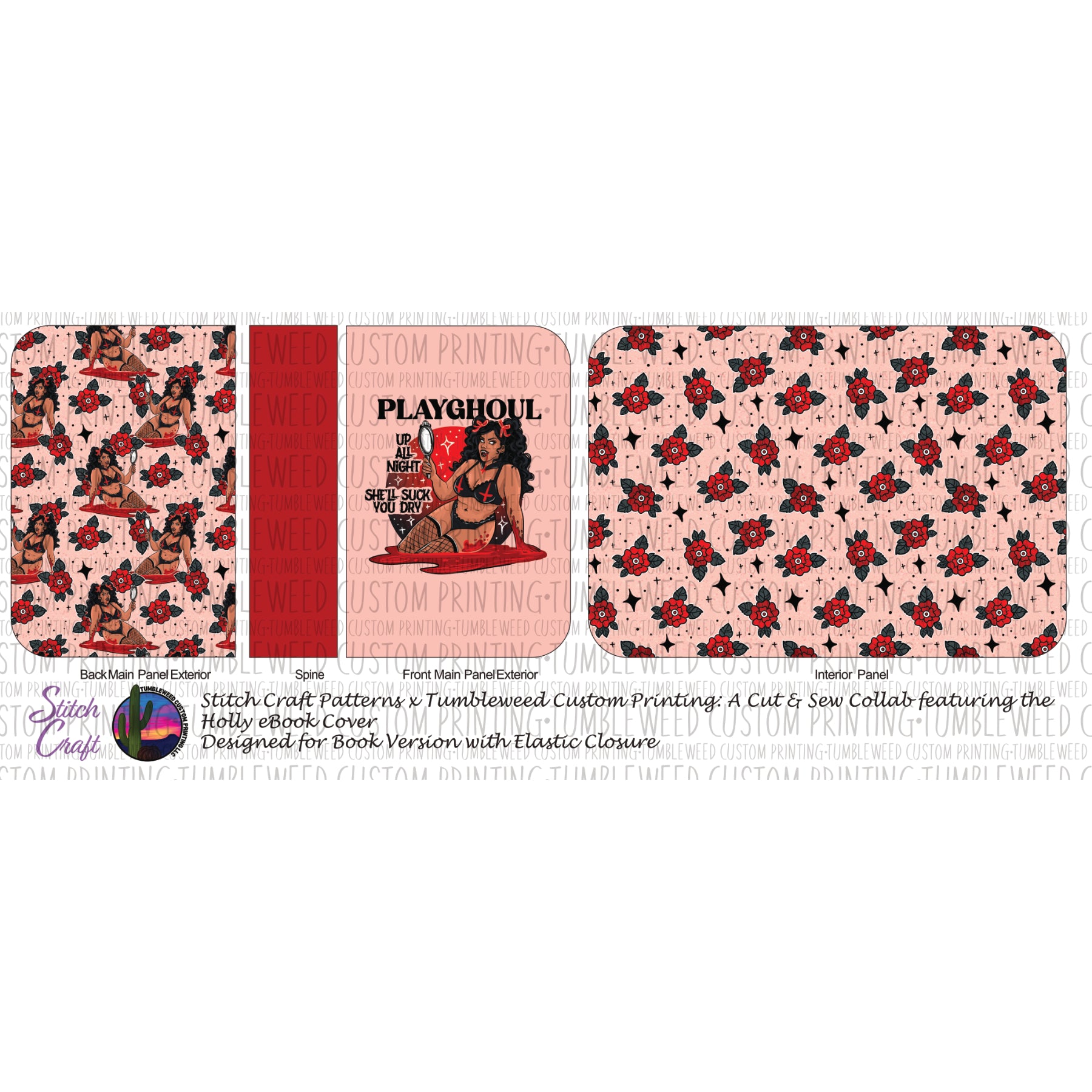 Stitch Craft Patterns - Holly eBook Cover - Playghoul Vampire V2 (Book Cover Version)