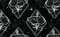 The Amber Lily Studio - Geo Florals Black