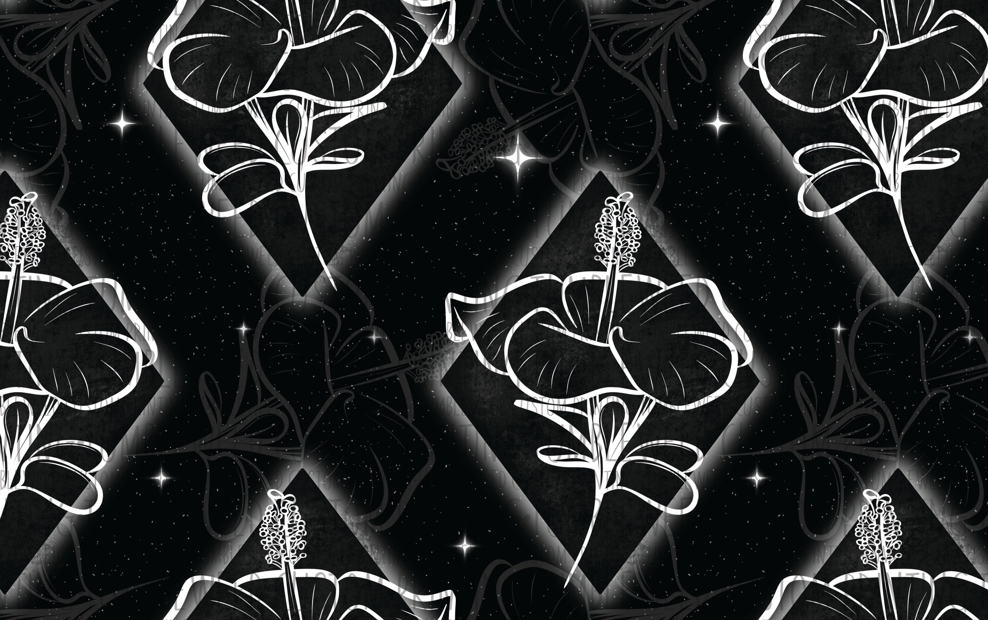 The Amber Lily Studio - Geo Florals Black