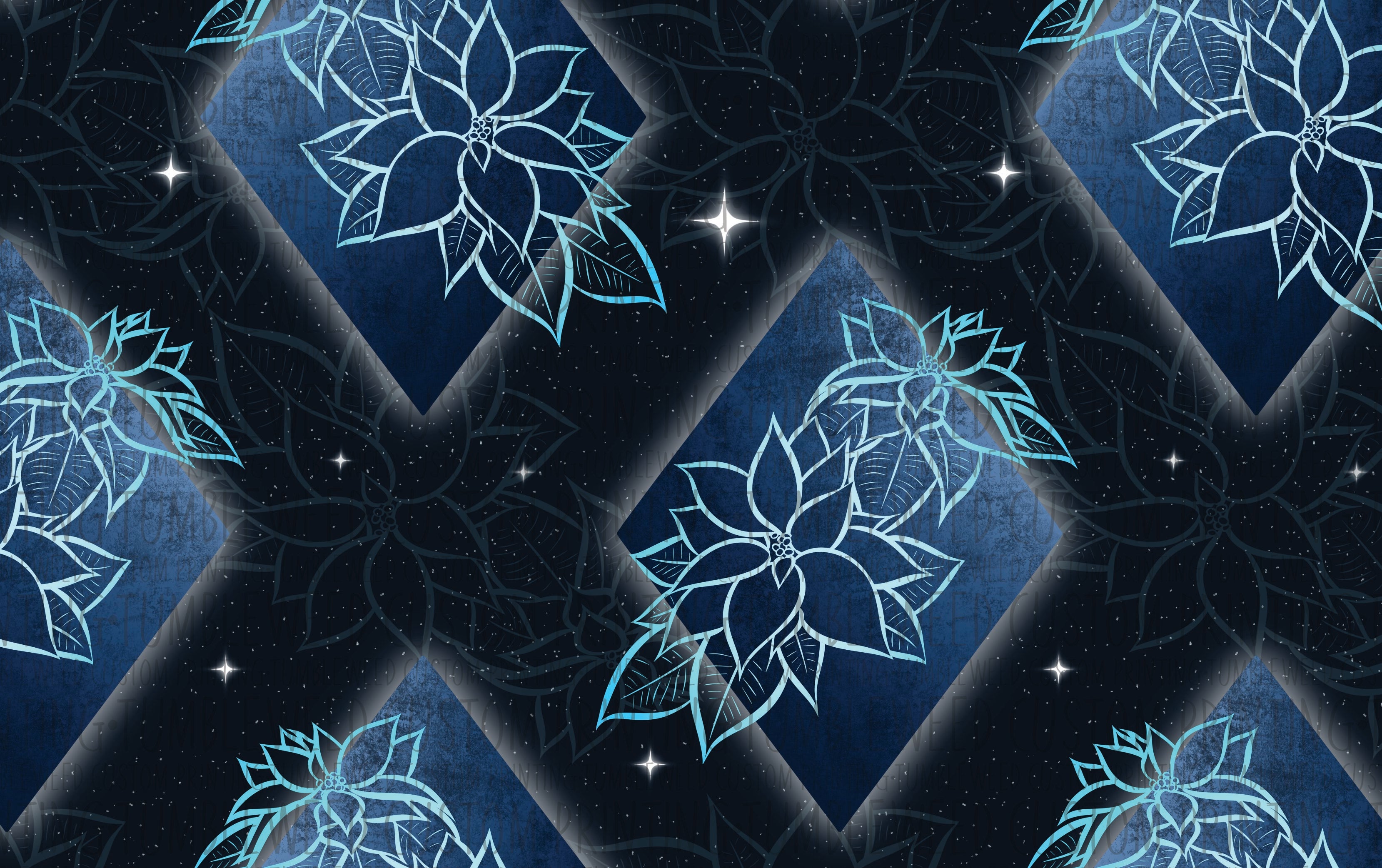 The Amber Lily Studio - Geo Florals Blue