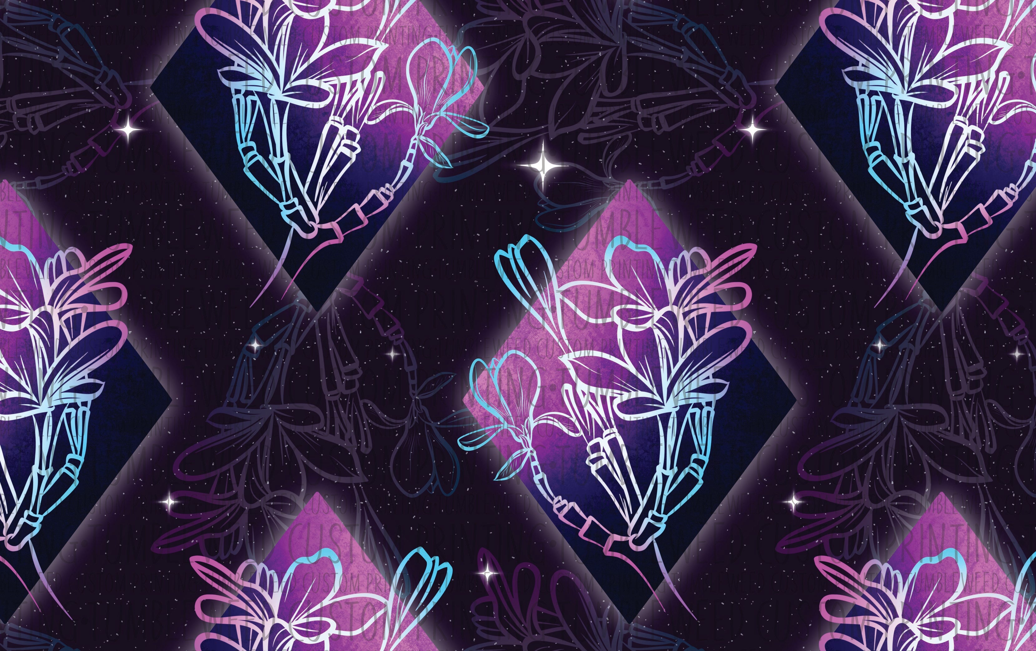 The Amber Lily Studio - Geo Florals Magenta